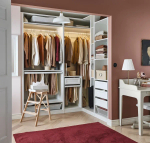 Дополнительный угловой модуль д/гардероба/4 полки - IKEA PAX, 53x58x236, белый ПАКС ИКЕА