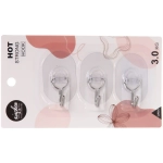 Крючки в наборе 3шт на липкой основе «БАСТОФ», форма овал, нагрузка 3кг/5,5*3,5см✦