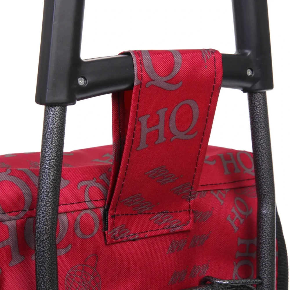 Тележка хозяйственная с сумкой (93*33*26см, колеса 14 см, грузоподъемность до 25 кг) бордовая SYD-007