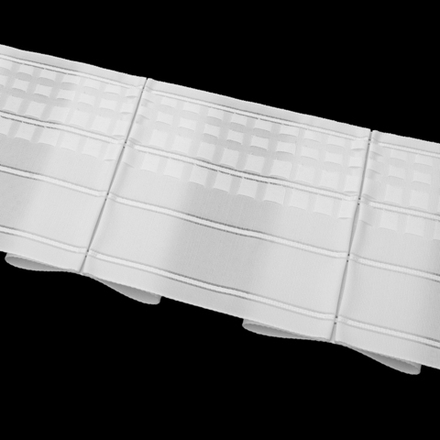 Шторная лента Oz-Is арт. 4422 Р, бантовые складки, оэф. сборки 1:2,5, цвет белый (ширина 150 мм)