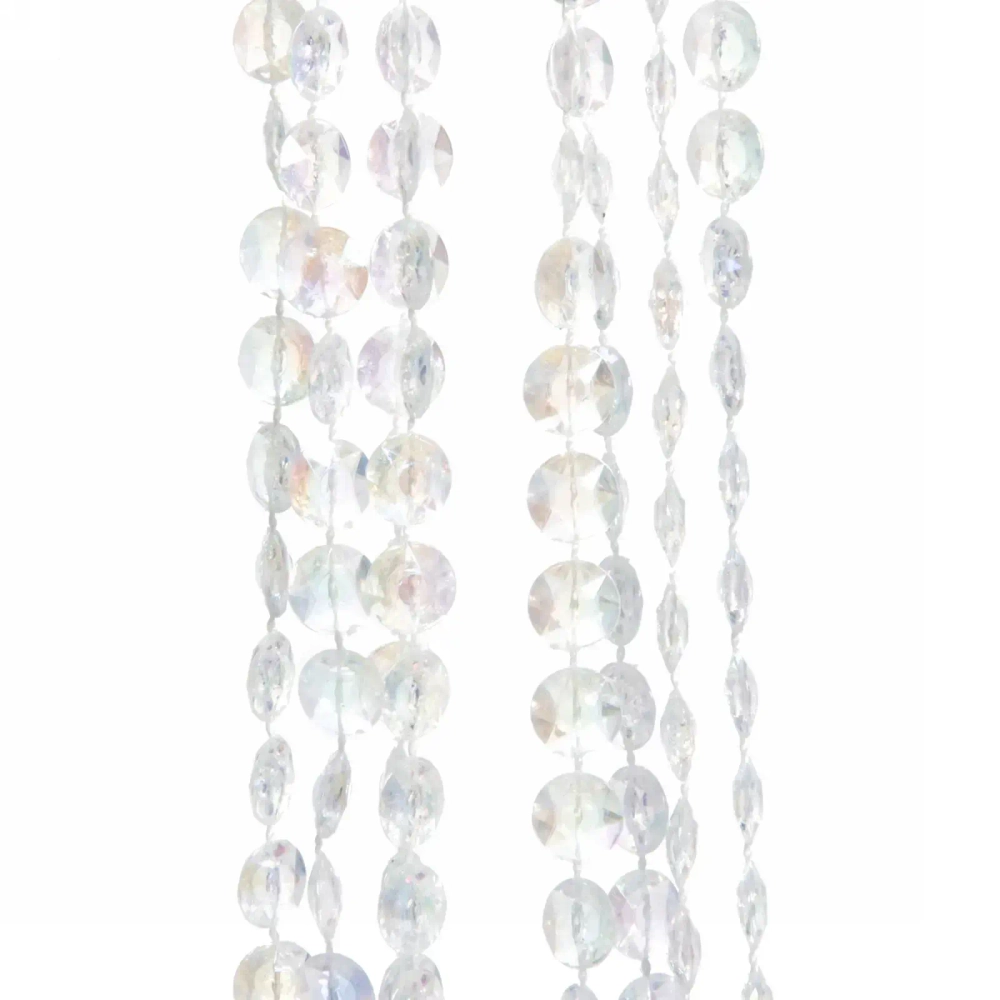 Бусы на ёлку 2,7 м «Стразы», Перламутр