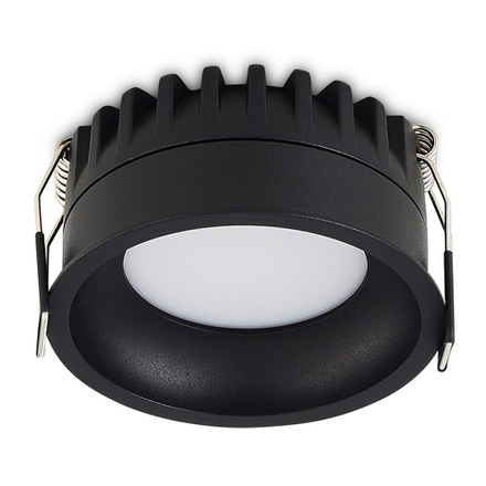 Светильник встраиваемый CRATER, 10W, 744Lm, 2700-3000-4000K, D81, 5хH39мм, IP44, черный