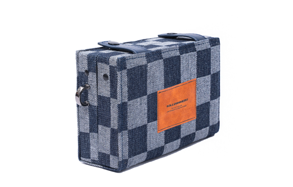 KILLWINNER Denim Small Square Bag, Box Shoulder Bag, Crossbody Bag Unisex Blue