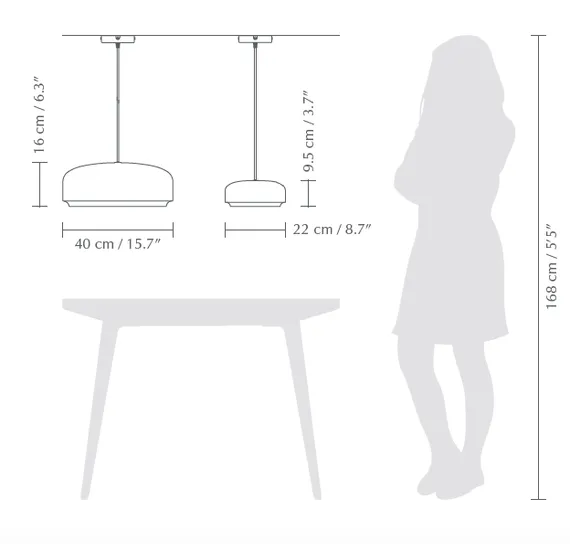 Светильник подвесной "Hazel medium" - Черный