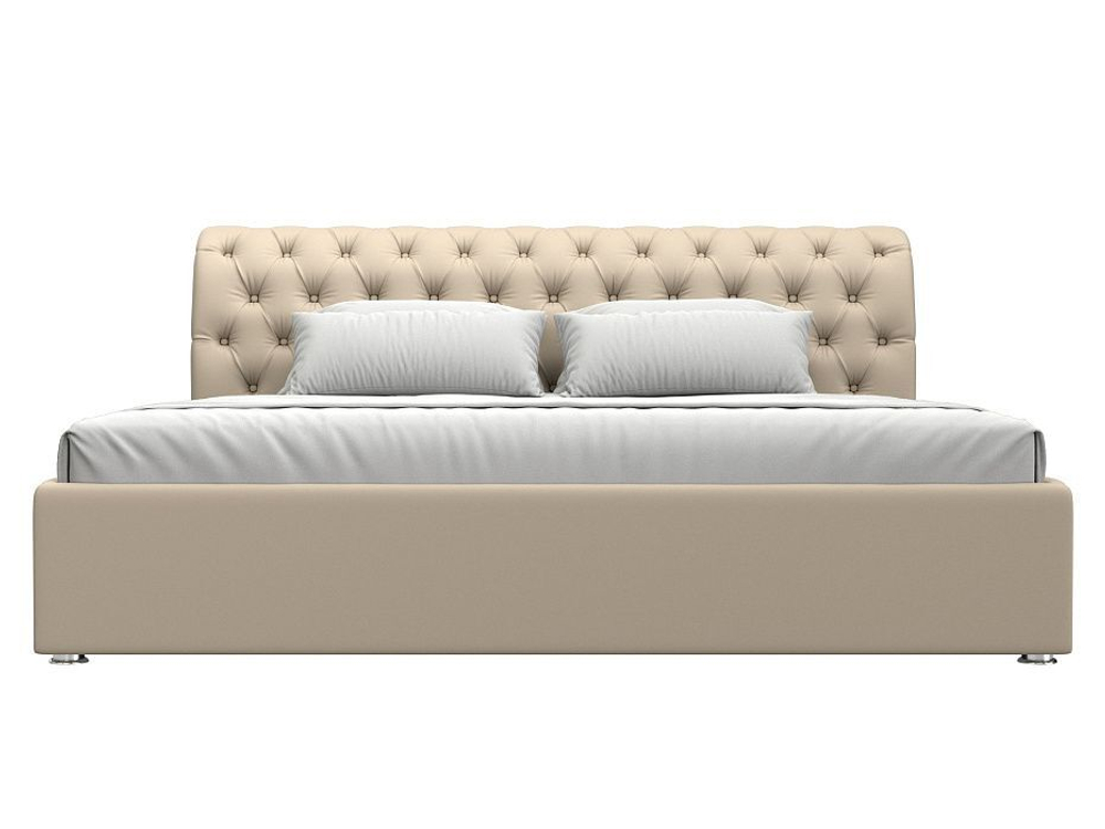 Кровать интерьерная Сицилия 200, Бежевый, Экокожа, 120898