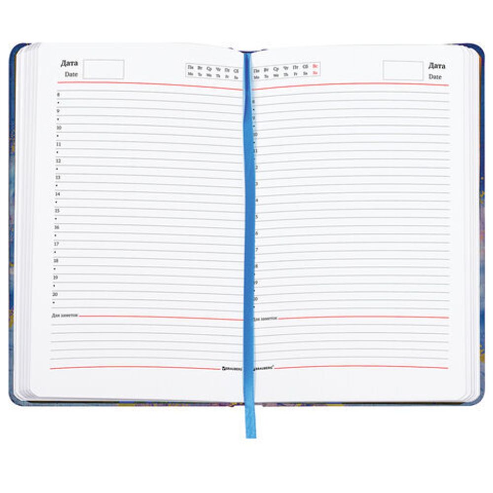 Ежедневник недатированный А5 (138х213 мм), BRAUBERG VISTA, под кожу, твердый, 136 л., "Marble", 112008