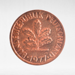 Germany, 1 Pfennig, 1977, (Munich Mint - "D"), VF