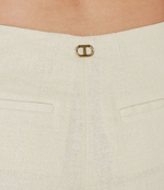 Льняное шорты TWINSET - бежевый(251TP2162)