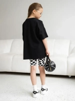 Летний костюм для девочки с велосипедками