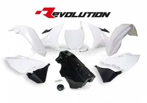 Комплект пластика для Yamaha YZ125-250 02-19, WR/YZ-X250 16-19 REVOLUTION белый RTech R-KITYZ0-BN0-016