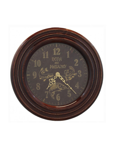 Часы кварцевые "Пора на рыбалку"