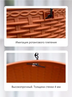 Кашпо подвесное круглое