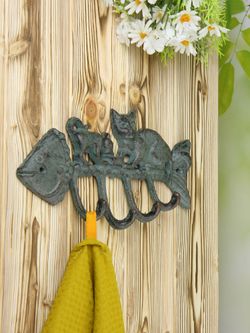Iron Garden Вешалка настенная Вкусная Рыбка, 4 крючка