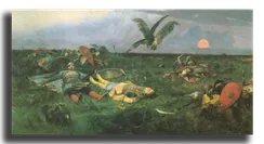 Репродукция "Васнецов - После побоища Игоря Святославича с половцами"
