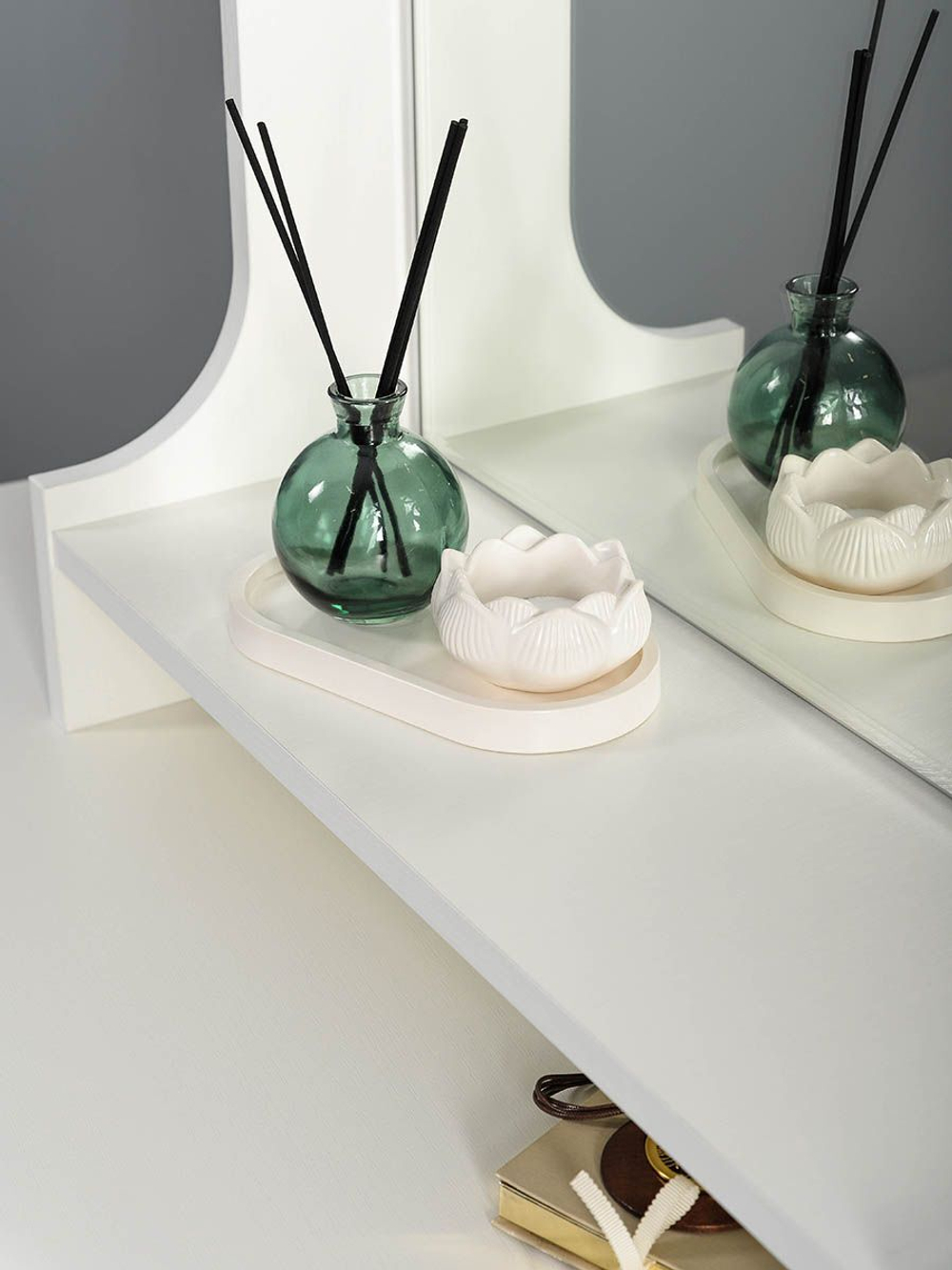 Ливерпуль Полка 10.118 (с зеркалом) Белый/Ясень ваниль