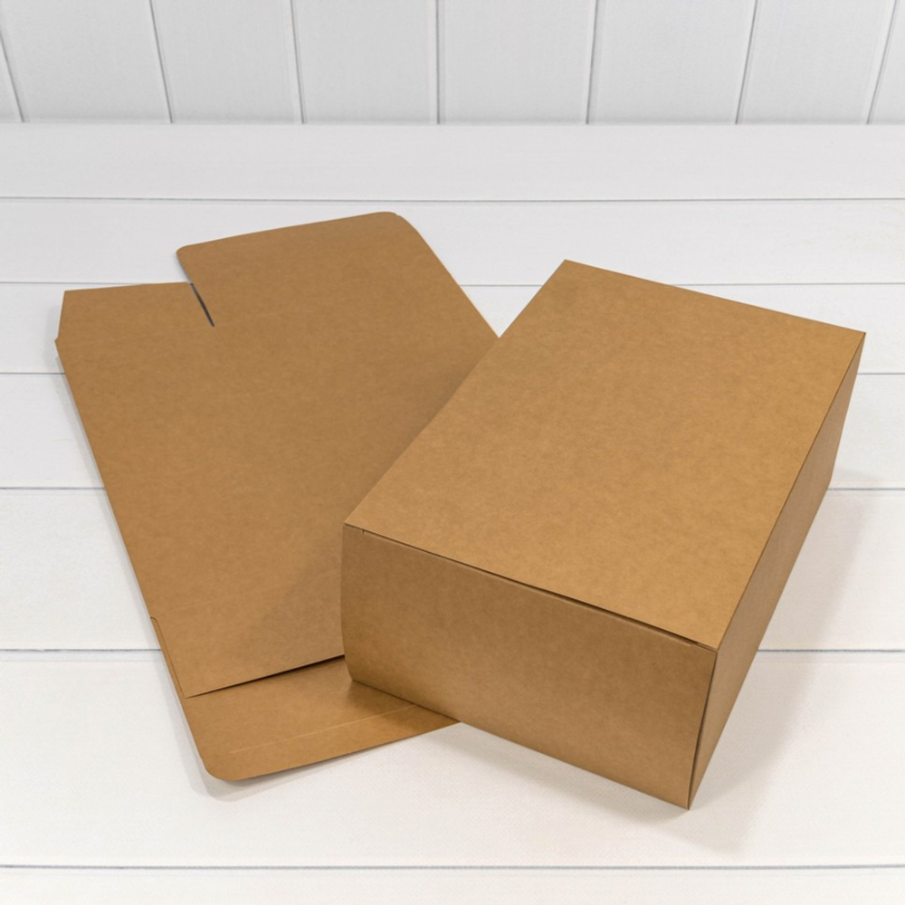 Коробка сборная 30х20х12 см (Коричневый, Крафт)
