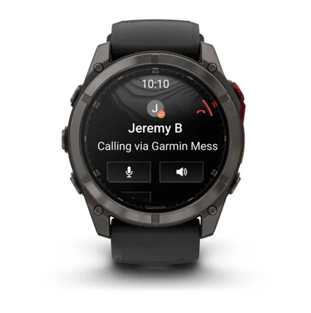 Garmin Fenix 8 PRO, 51 мм, MicroLED, Sapphire, Carbon Gray DLC Titanium with Black/Pebble Gray Silicone Band
