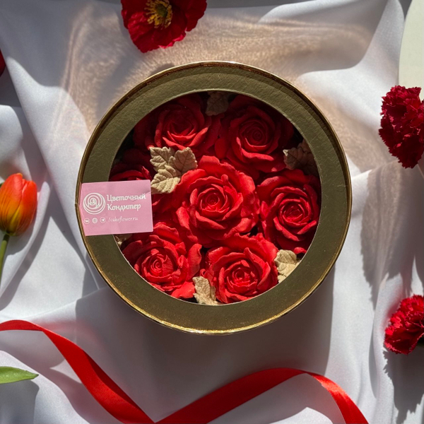Букет зефира "Алые розы"