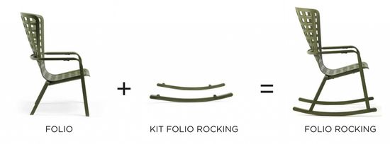 Лаунж кресло Folio пластиковое  Nardi Италия цвет антрацит