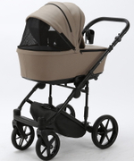 Детская коляска Adamex Zico Deluxe 2 в 1 Z-SA09 ТЕМНО-БЕЖЕВАЯ КОЖА