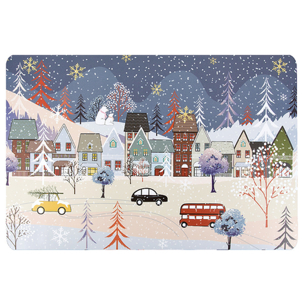 Салфетка сервировочная (плейсмат) "Happy Holidays" 43*28см. (min12) (упаковочный пакет)