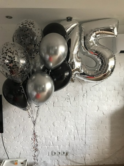 Набор для Мужчины 30 чёрное серебро