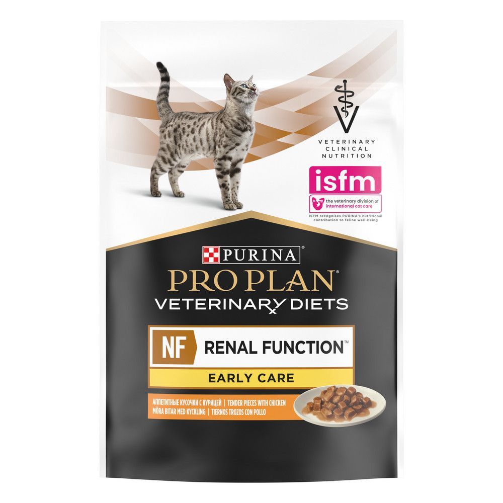 Влажный корм для кошек Pro Plan Veterinary Diets NF Renal Function Early Care при начальной стадии ХПН, в соусе, Пауч 85 г Влажный корм для кошек Pro Plan Veterinary Diets NF Renal Function Early Care при начальной стадии ХПН, в соусе, Пауч 85 г
