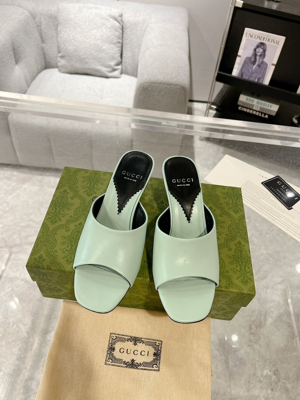Gucci Interlocking G Heel Sandal 5.5 cm