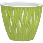 Кашпо для цветов пластиковое 5,7л d-23,5см «Вдохновение» Фисташковый