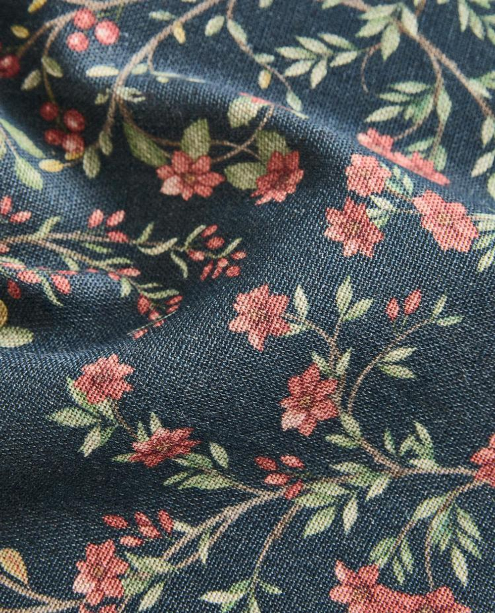 ZARA HOME КУХОННЫЕ ПОЛОТЕНЦА С ЦВЕТОЧНЫМ УЗОРОМ (НАБОР ИЗ 2 ШТ.), СИНИЙ