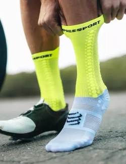 Носки Pro Racing Socks V4.0 Bike White Safe Yellow