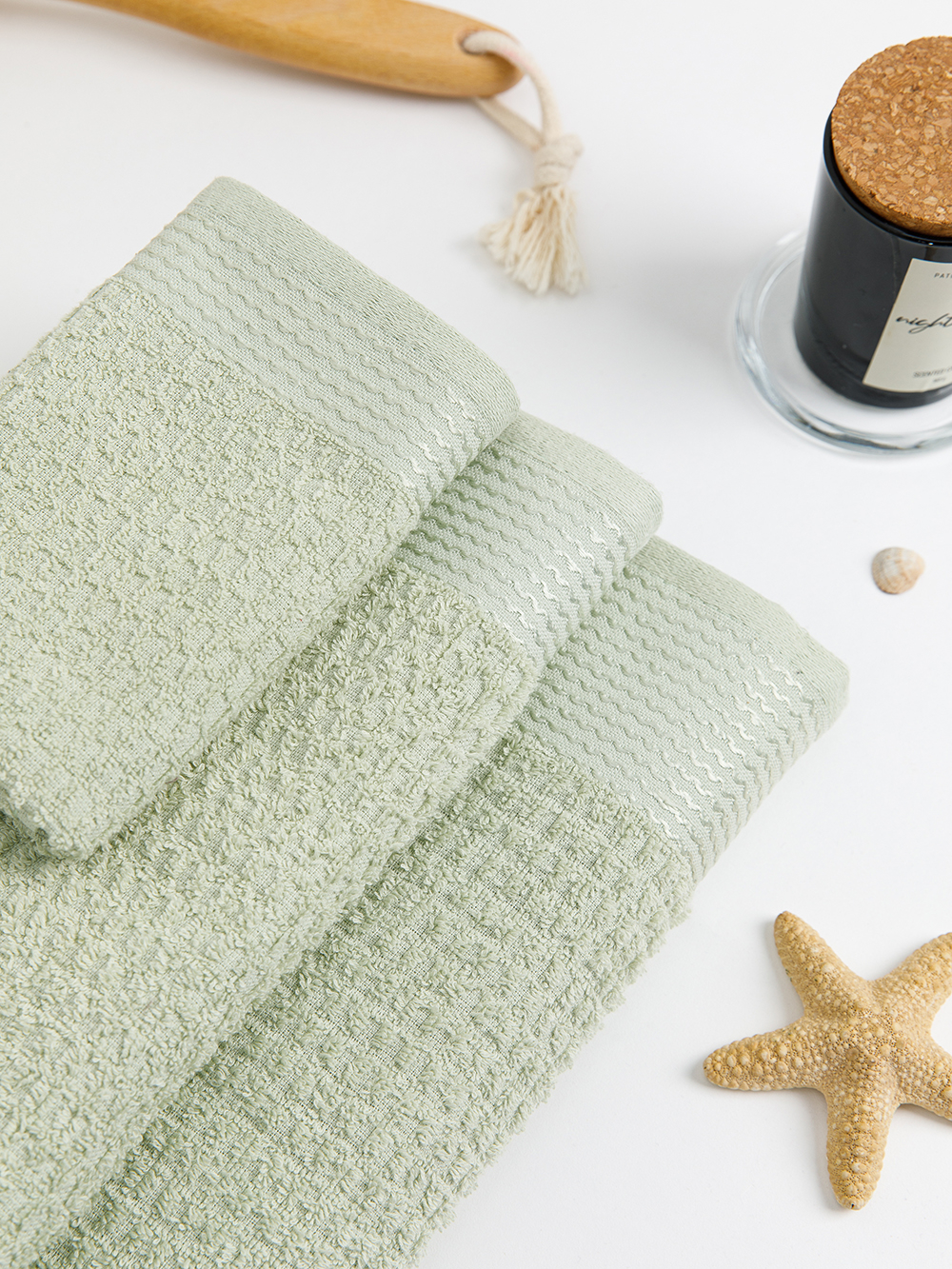 Полотенце махровое, г/к, жак., "Модерн" 33х50, арт. AMOD33-50, цвет: 53202-Фисташка,