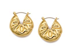 Серьги Мятое золото