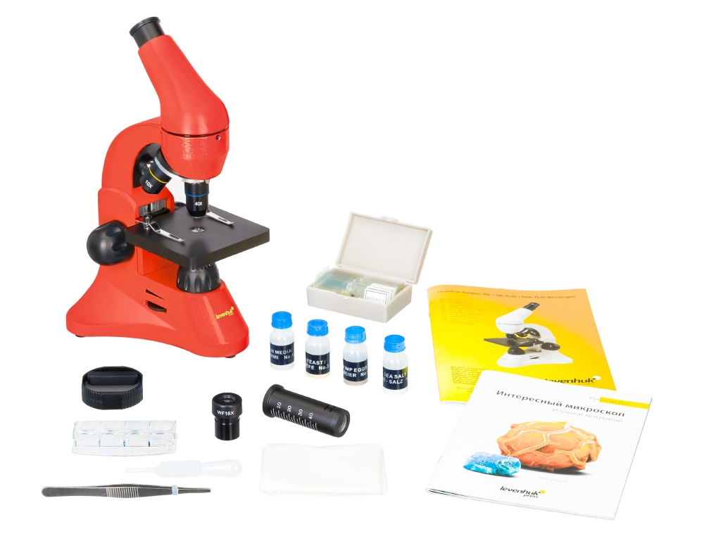 Микроскоп Levenhuk Rainbow 50L PLUS Апельсин