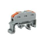 Клемма СМК 222-421D проходная 1-полюсная, с креплением на DIN-рейку (0,08-4 мм²), серая (5 шт./уп.)