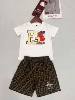 Детские шорты и футболка Fendi Roma