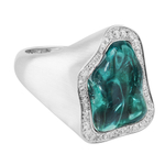 Кольцо с Турмалином и Бриллиантами, R0030-9/1