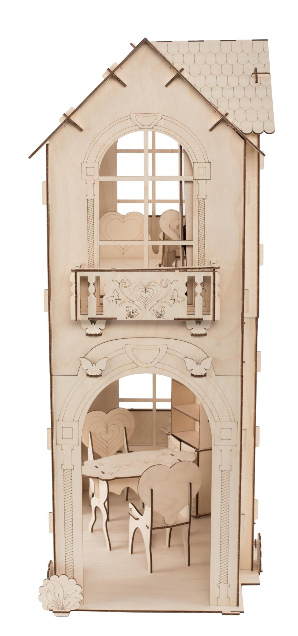 Кукольный домик ХэппиДом "Дом для кукол до 30 см" с мебелью