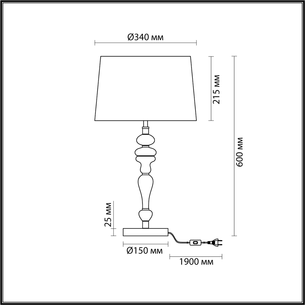 Настольная лампа Odeon Light 5040/1T HOMI