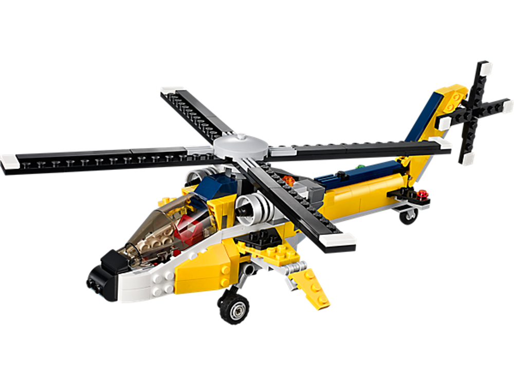 LEGO Creator: Жёлтый скоростный вертолет 31023 — Yellow Racers — Лего Креатор Создатель