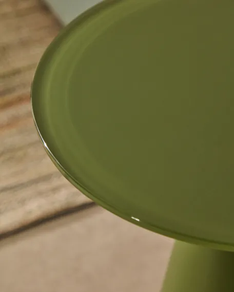 Приставной столик Wilshire Ø35х45 см зеленый, сталь, стекло