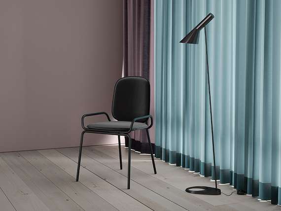 Стул Ror, Double Frame, черный велюр