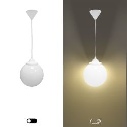 Cветильник потолочный ЭРА НСБ 01-60-251 шар опаловый подвесной на шнуре IP40 Е27 max 60 Вт d250mm | Подвесные светильники