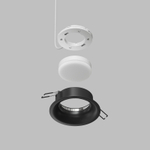 Встраиваемый светильник INER, до 15 Вт LED, GX53, IP20, алюминий, чёрный