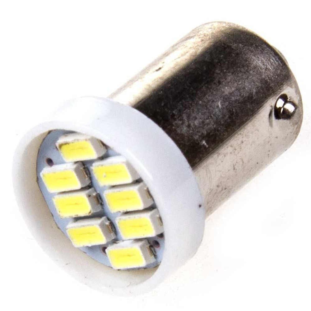 Лампа светодиодная 24V 4W металлический цоколь белый 8 SMD 3014 Skyway