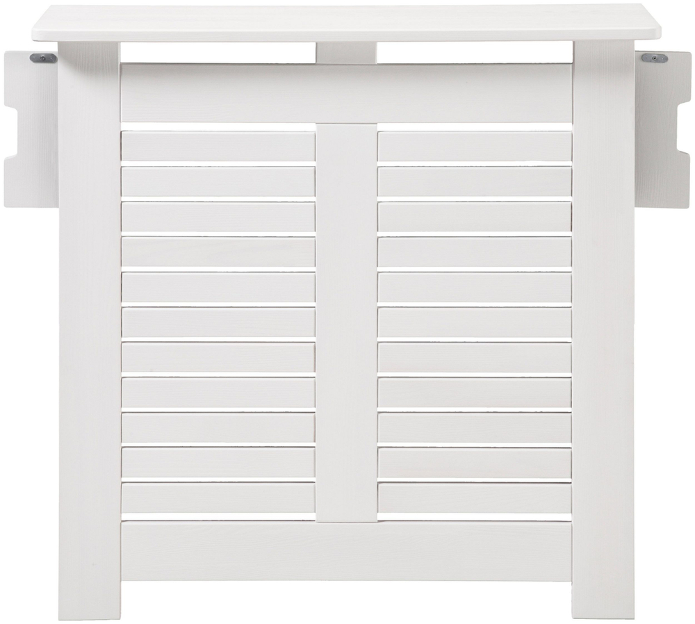 Экран для радиатора, 80х21х82, деревянный, из массива сосны, белый, Dipriz