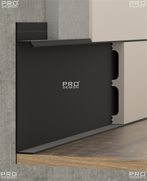 Скрытый плинтус Pro Design UNIVERSAL 235B Черный муар 2700мм