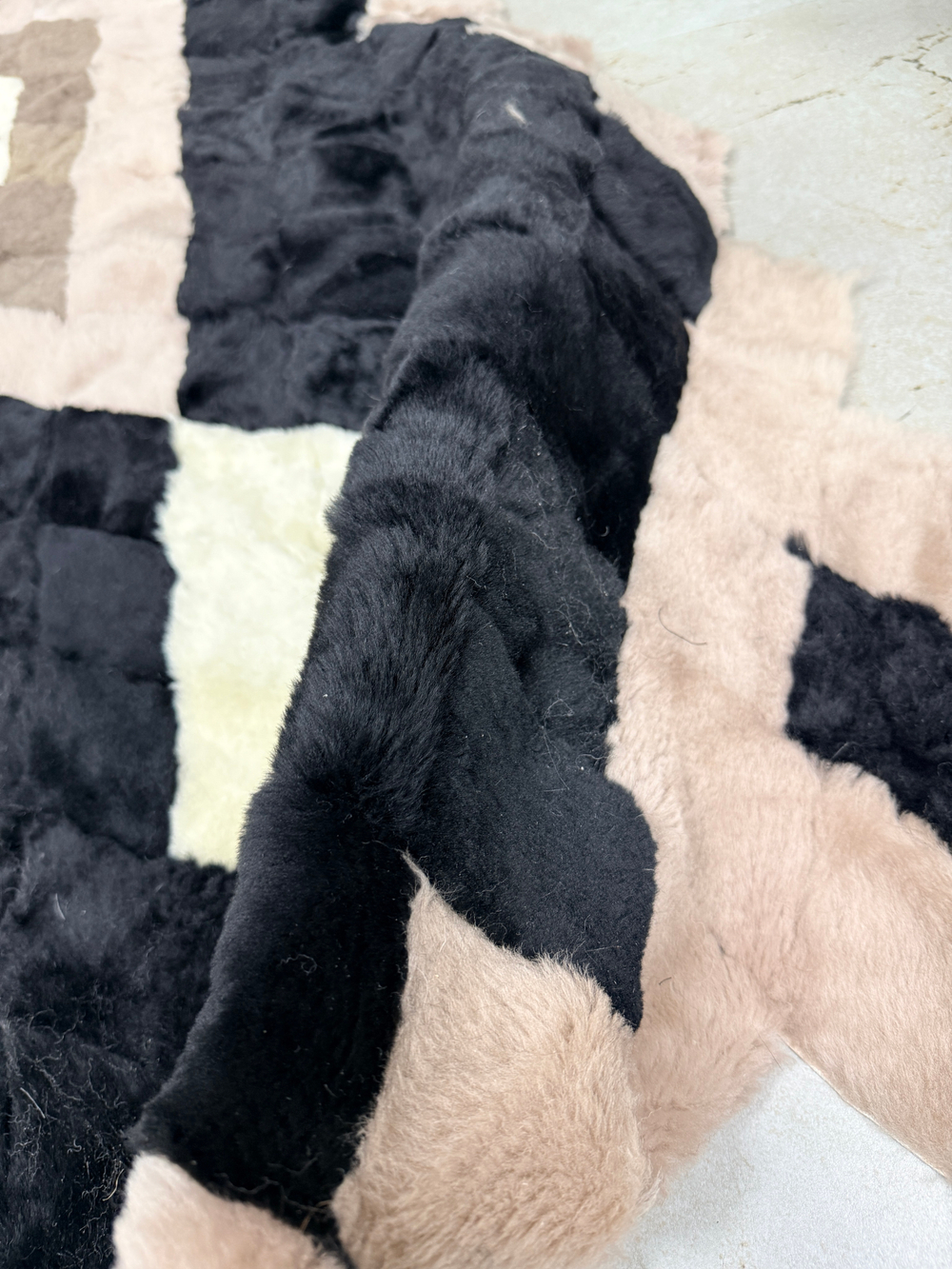 Покрывало меховое ковер из шкуры овчины