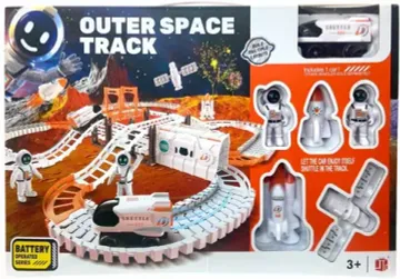 Автотрек " Космическая станция " с ракетой и космонавтами