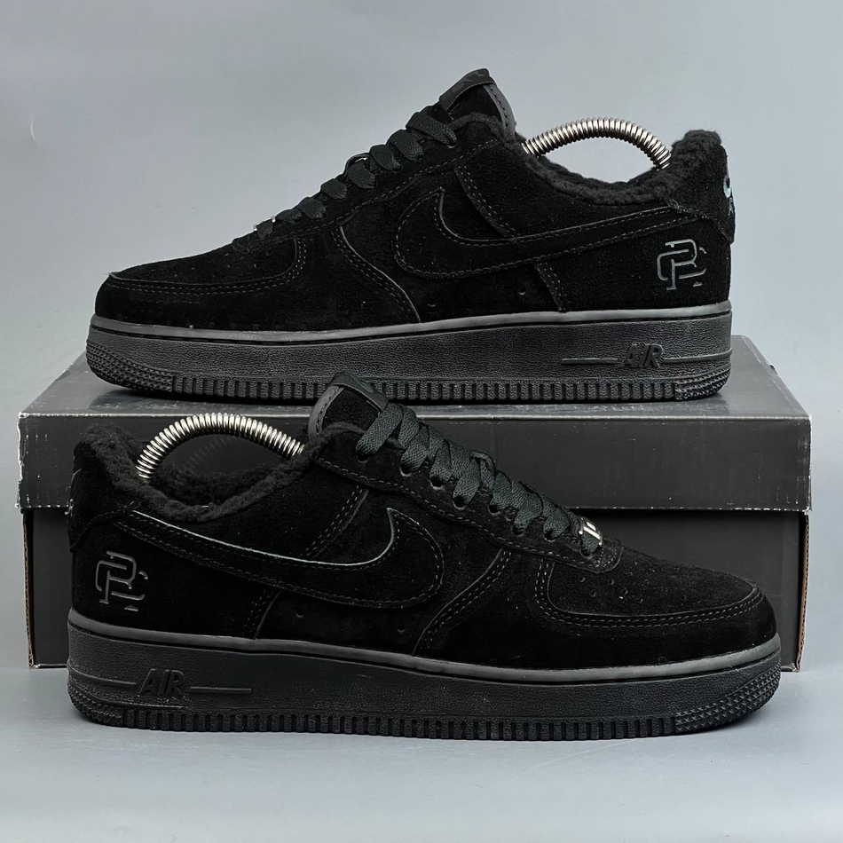 Кроссовки Nike AirForce на меху #420 (черн.)